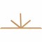 Ekena Millwork Saratoga Timber Gable Bracket, Western Red Cedar, 108"W x 58"H x 1 1/2"D x 3 1/2"F, 13/12 Pitch GBW108X58X0204SAR00SWR - alternate 5